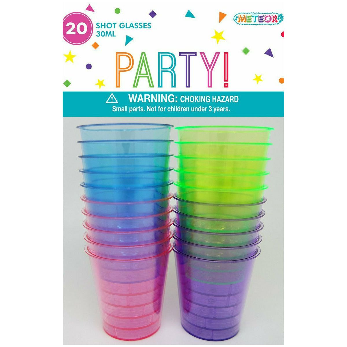 20 Shot Glasses - 30ml - Assorted