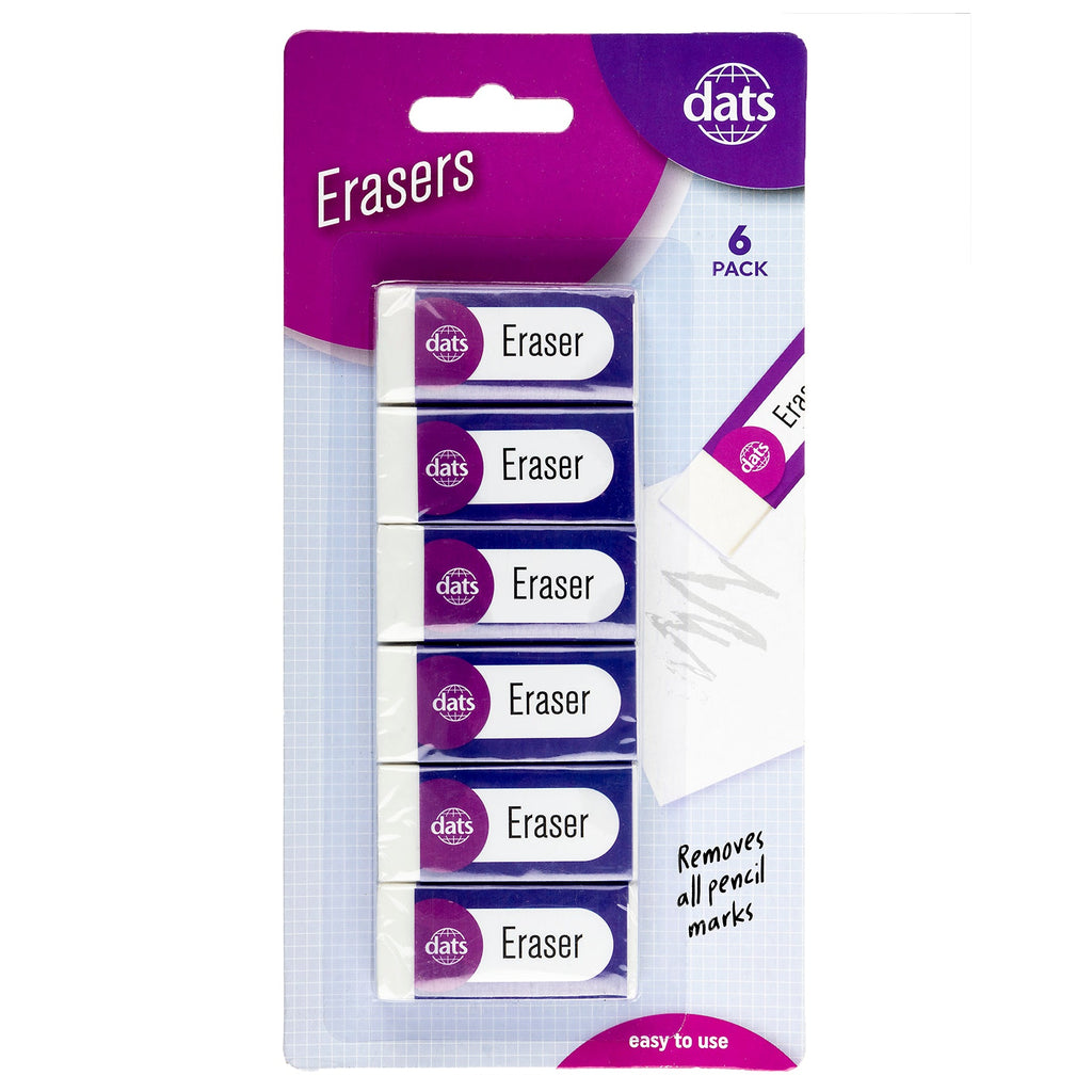 Eraser Vinyl 6 Pack - Stationery product at Price Busters Variety, image 2