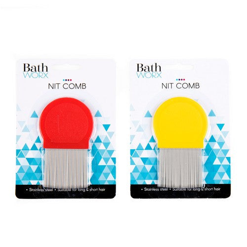 Comb Nit Stainless Steel 1 Pack 2 Assorted Colours - Health & Beauty product at Price Busters Variety