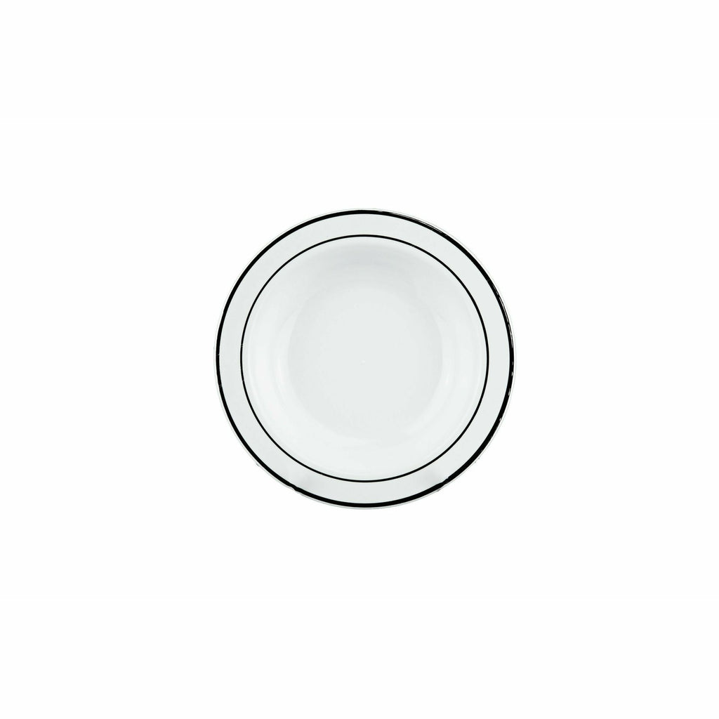 Deluxe Bowl Silver Rim 19cm 6pk