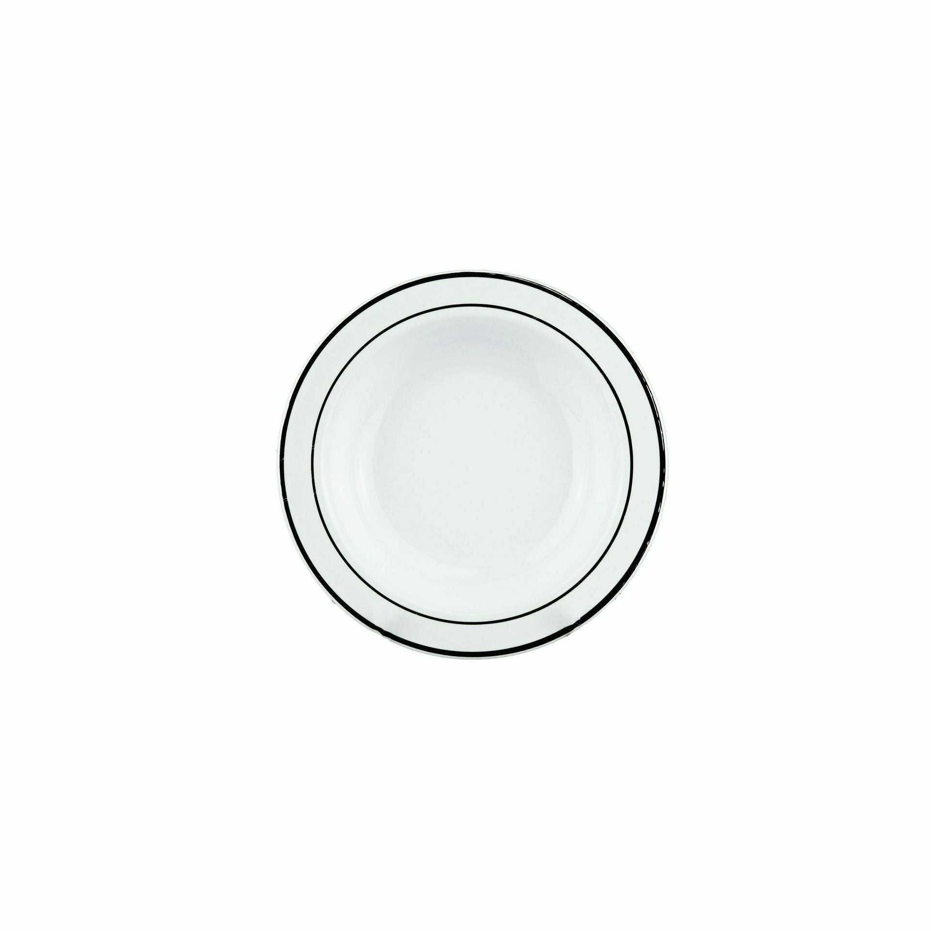 Deluxe Bowl Silver Rim 19cm 6pk
