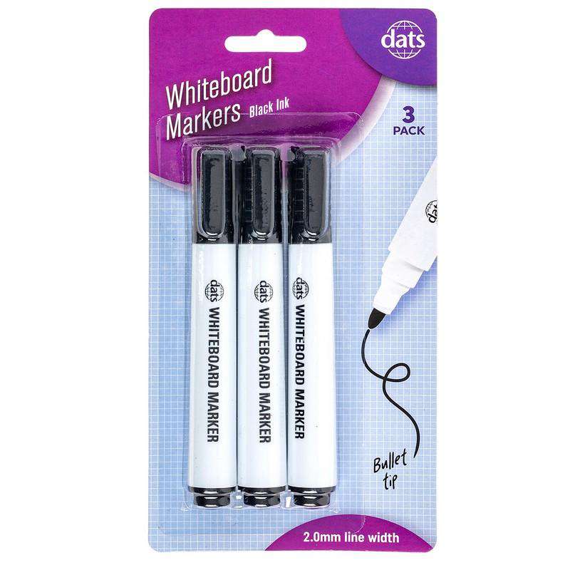 Marker Whiteboard 3 Pack Black Ink - Stationery product at Price Busters Variety