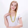 3Pk 80Cm Party Necklace-Gold