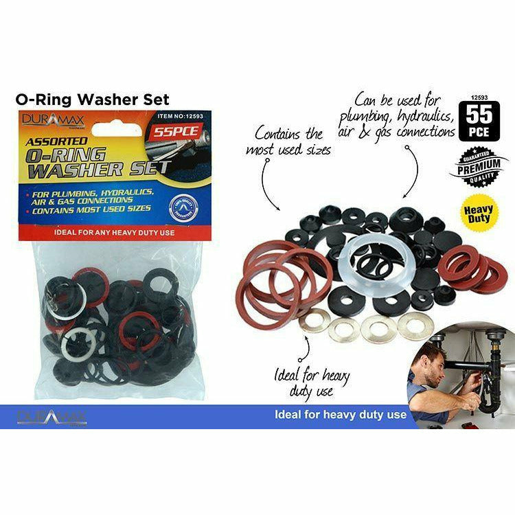 55pce O-Ring Washers-Assorted Sizes