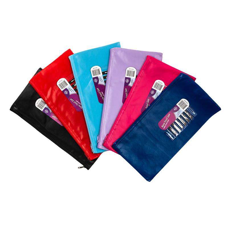 Pencil Case Name 1 Zip PVC 330x165mm Assorted Colours - Stationery product at Price Busters Variety