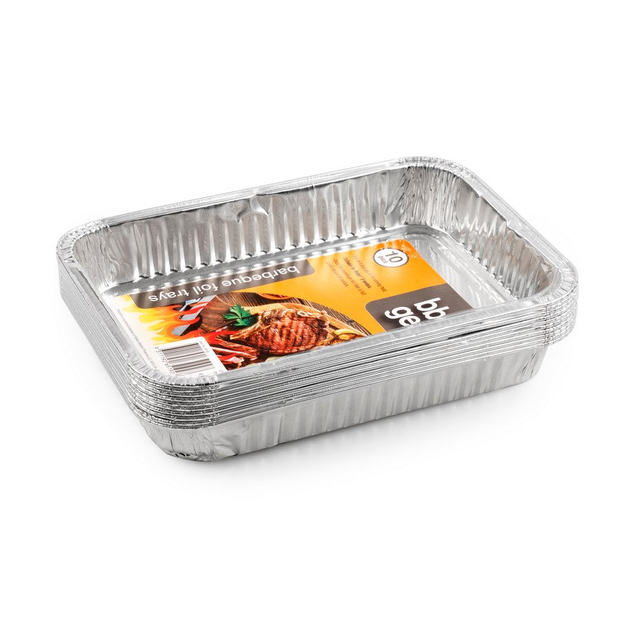 Foil Tray Rectangle Drip Pan 10 Pack 22x15.2x3.2cm - Kitchen product at Price Busters Variety, image 2