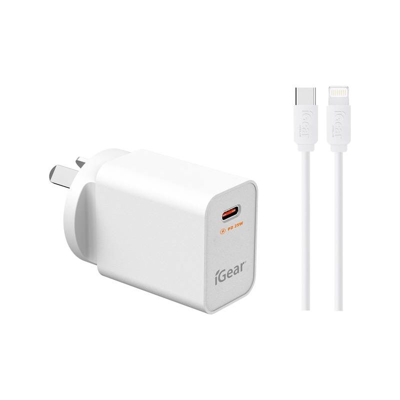Igear USB-C Charger with USB-C to Lightning Cable