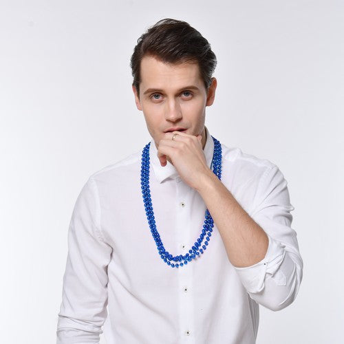 3Pk 80Cm Party Necklace-Blue