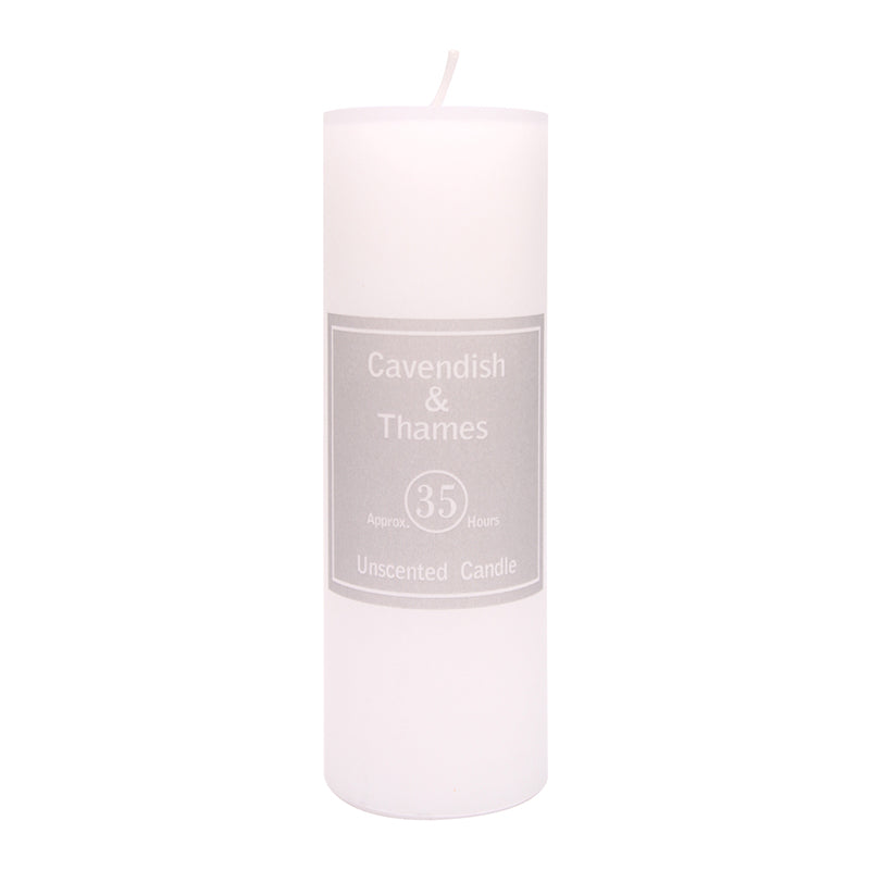 5Cm X 15Cm Unscented White Pillar Candle