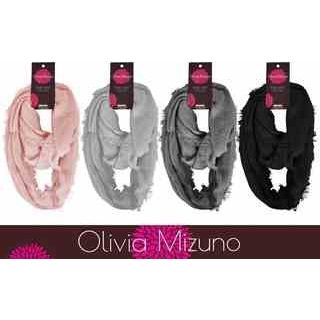1Pce Knit L/Wgt Fringe Tube Scarf Ser2