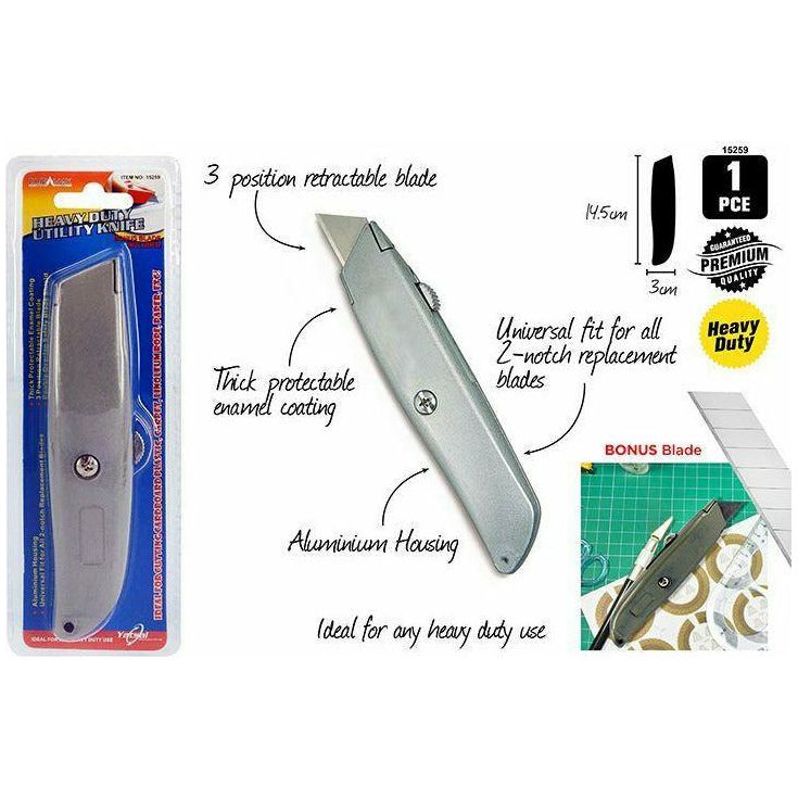 1pce Heavy Duty Utility Knife w/Blade