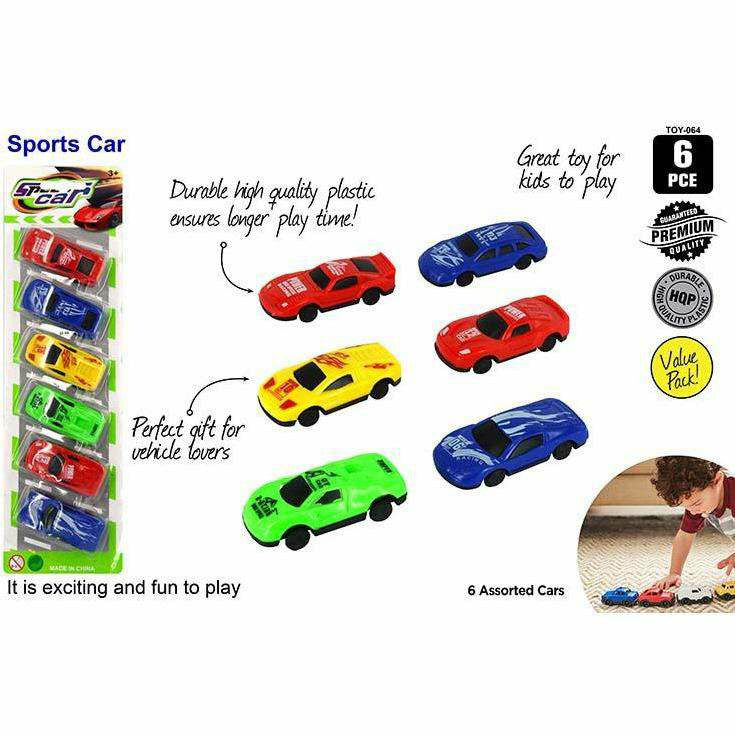 6pce Racing Cars 7cm