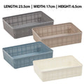 Plastic Basket A5 Fabric Pattern 23 x 17 x 6.5cm product photo - Price Busters Variety