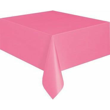 Plastic Rectangular Tablecover - Hot Pink - alternate product view 2