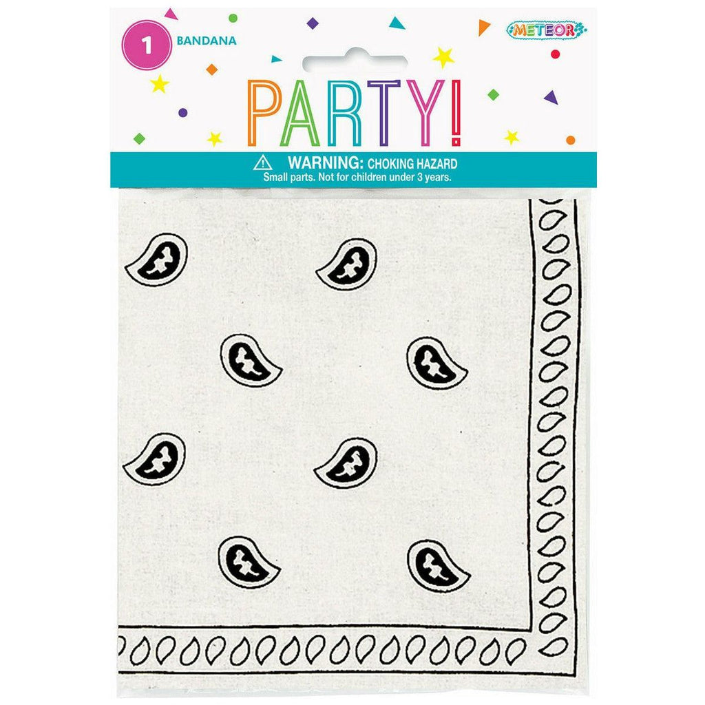 Bandanna - Paisley - White