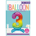30in pkg Rainbow Fl Stnd Num Blln-3