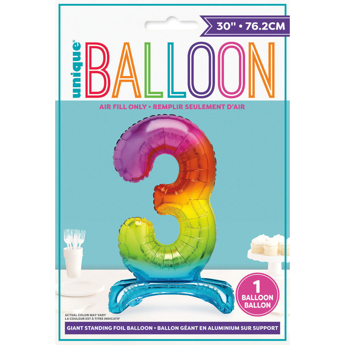 30in pkg Rainbow Fl Stnd Num Blln-3