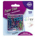 Clip Paper 33mm 100 Pack Mixed Metallic Colours - Stationery product at Price Busters Variety