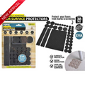 38pce Self/Adh Rubber Pads-Black-AstSize