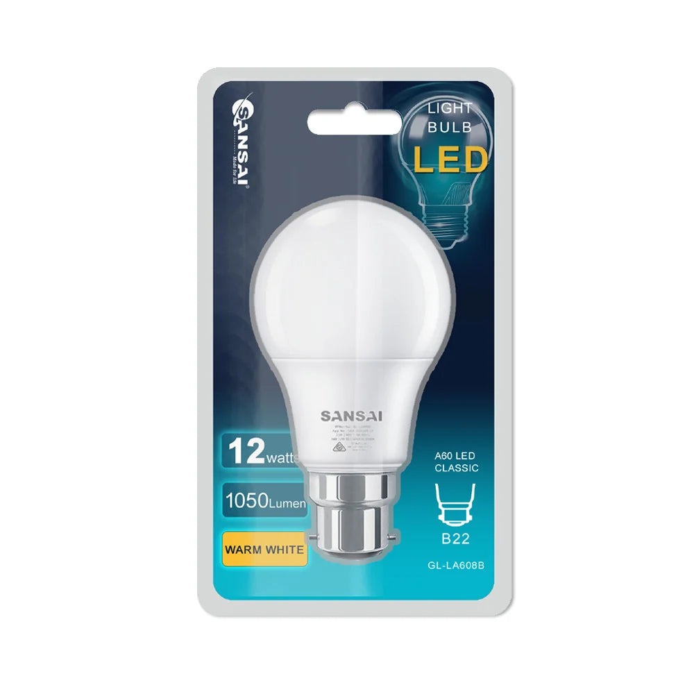 LED Bulb A60 - 12W - B22 - Warm White - Price Busters Variety