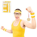 Headband & 2Pk Wristband-Yellow