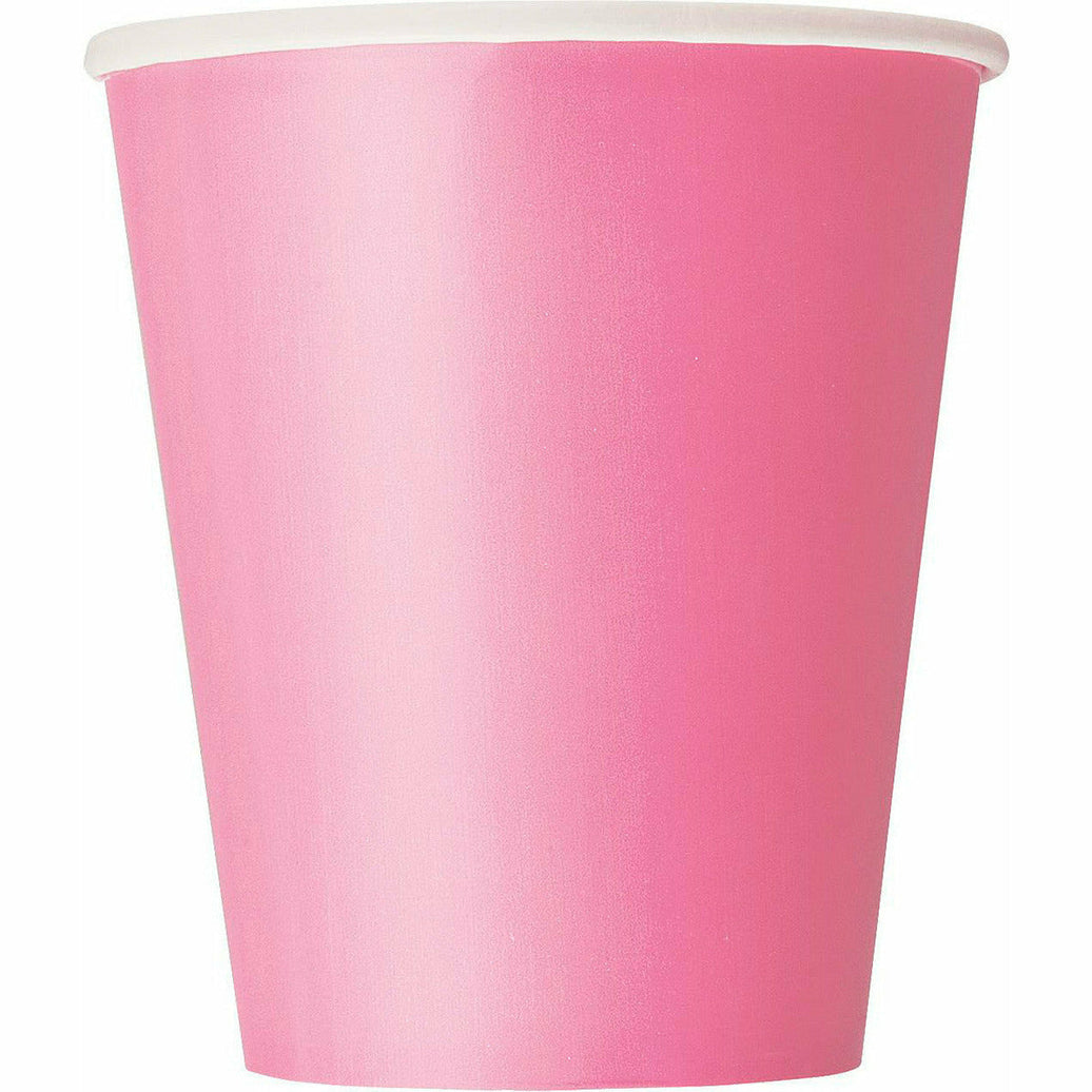 Hot Pink 8 X 9Oz Paper Cups