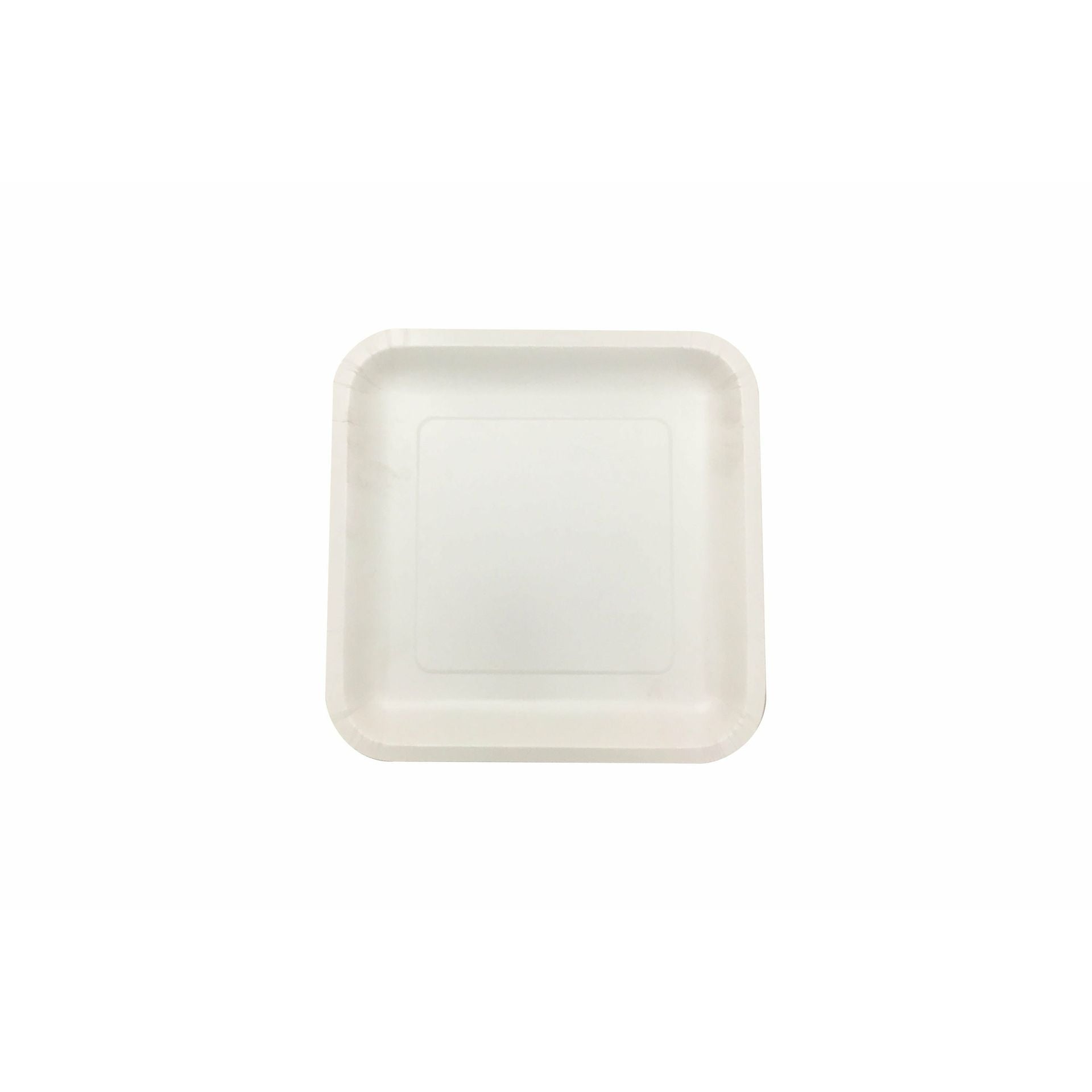 180mm FSC Square White Paper Plate Pk15