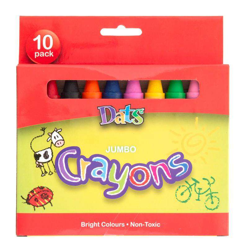 Crayon Jumbo 10 Pack in Colour Box - Stationery product at Price Busters Variety