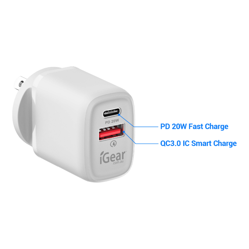 Igear Charger - USB A & C