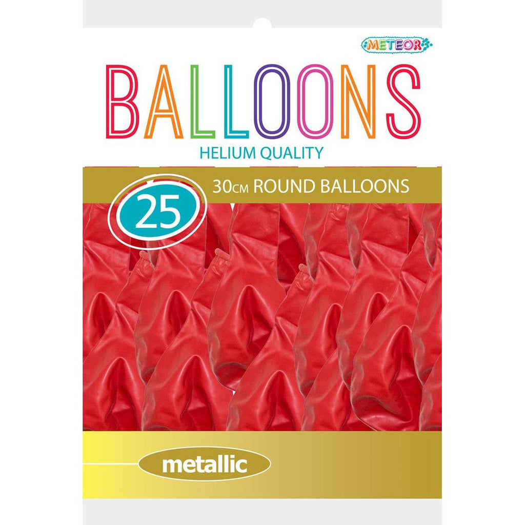 Blns 25 X 30Cm Metallic Cherry Red