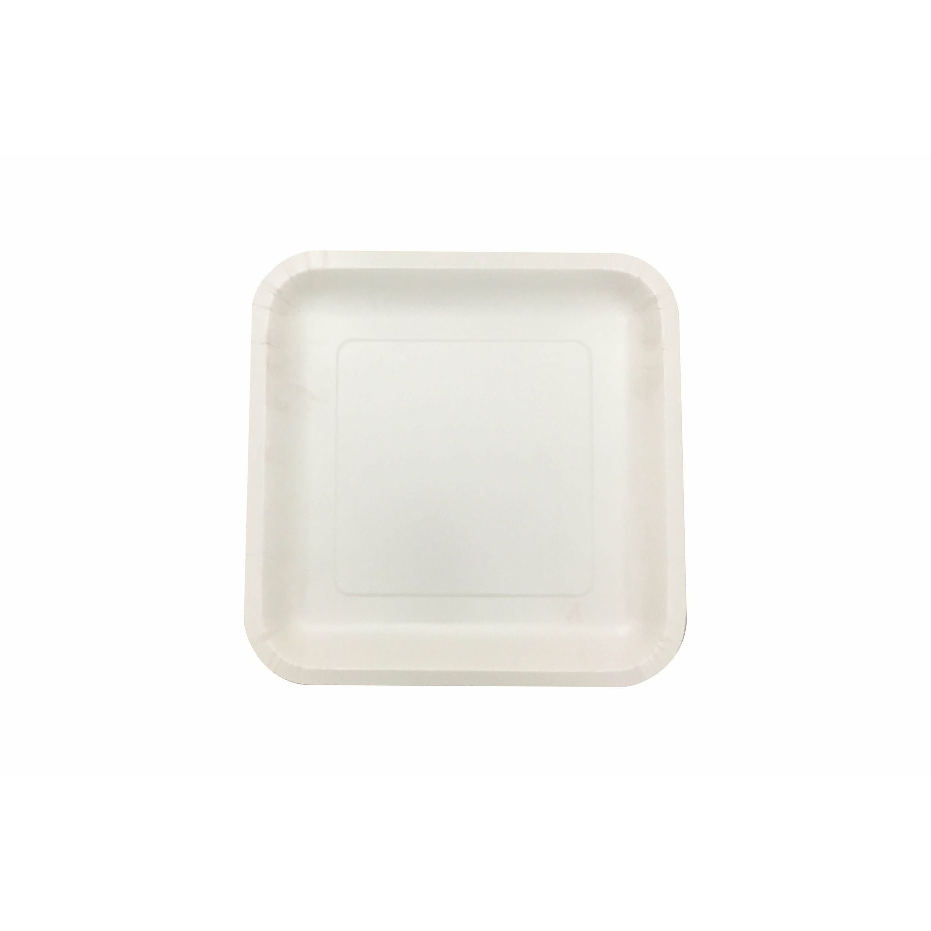 230mm FSC Square White Paper Plate Pk15