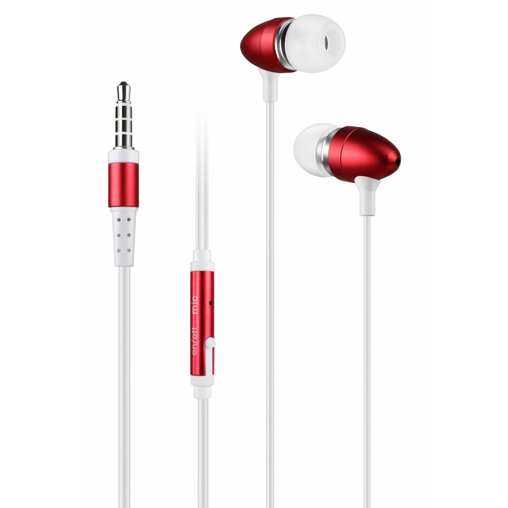 Igear Earphone with Mic - Metallic Red