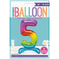 30in pkg Rainbow Fl Stnd Num Blln-5
