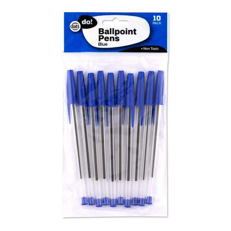 Pen Ballpoint 10 Pack Blue Ink - Stationery product at Price Busters Variety