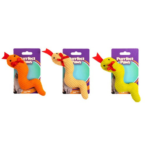 Cat Toy Snake 18cm 3 Assorted - Pets product at Price Busters Variety