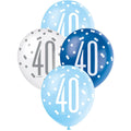 6 X 12" Blns - Blue Wte Asst 40