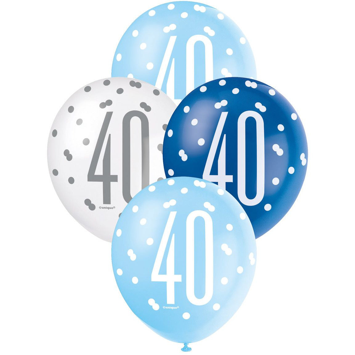 6 X 12" Blns - Blue Wte Asst 40