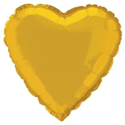 Gold Heart 18" Foil Bln Pkg
