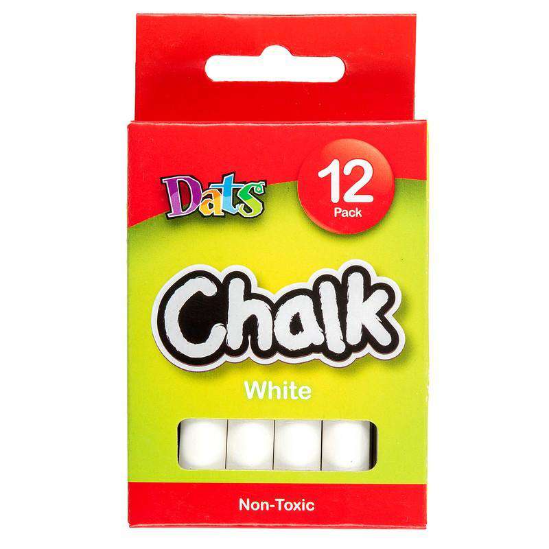 Chalk White 12 Pack in Colour Box - Stationery product at Price Busters Variety