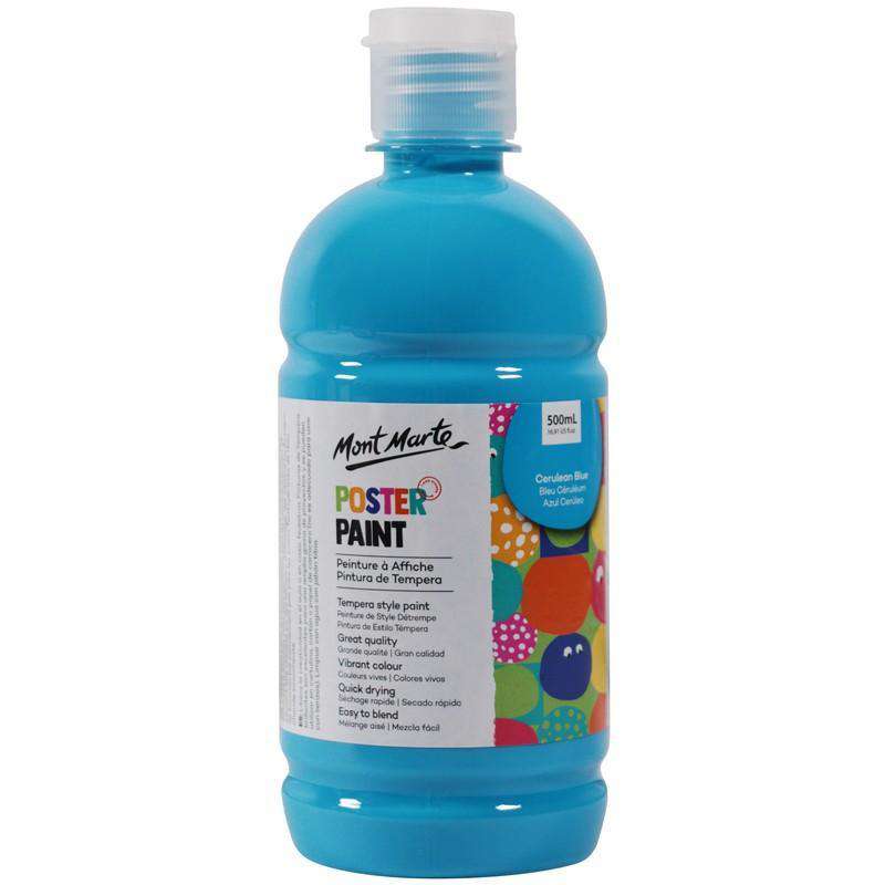 Mont Marte Poster Paint - Cerulean Blue