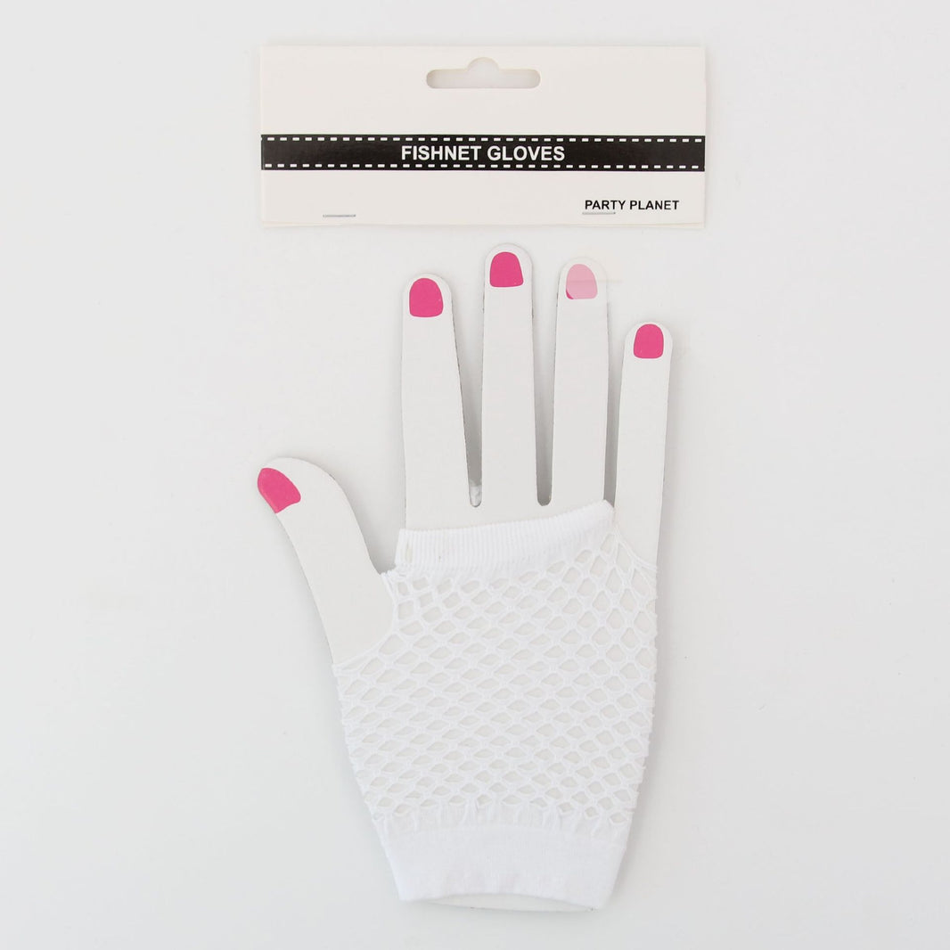 Fishnet Gloves-White