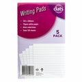 Pad Paper Writing 125x200mm 5 Pack Total 125 Sheets 70gsm Ruled 125x200mm - Stationery product at Price Busters Variety