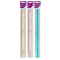 Ruler 30cm Aluminium Silver with Assorted Centre Colours - Stationery product at Price Busters Variety