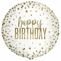 Confetti Gold B/Day 45cm (18") Foil Balloon Package