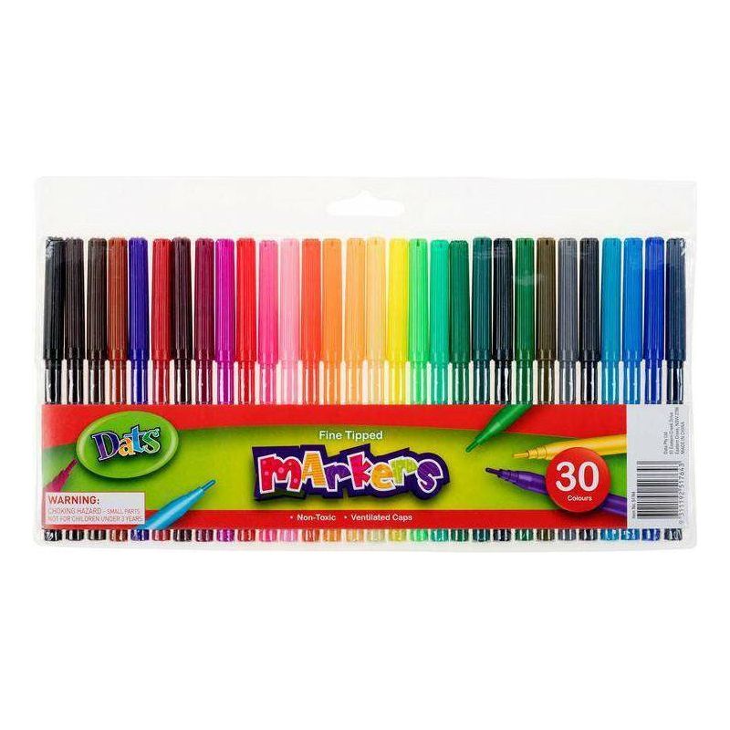Marker Colour Fine Tip 30 Pack - Stationery product at Price Busters Variety, image 2