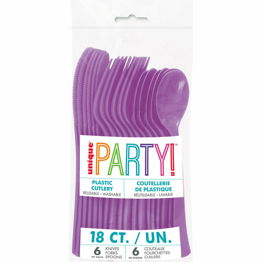 Pretty Purple 18 Asstd Cutlery