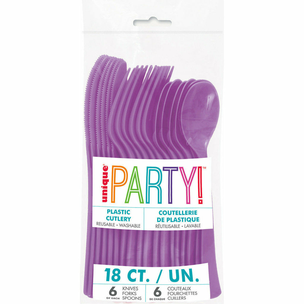 Pretty Purple 18 Asstd Cutlery
