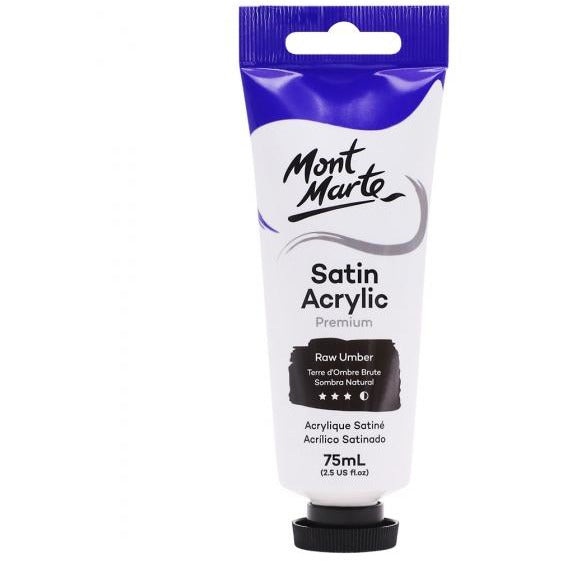 Mont Marte Satin Acrylic Paint - Raw Umber