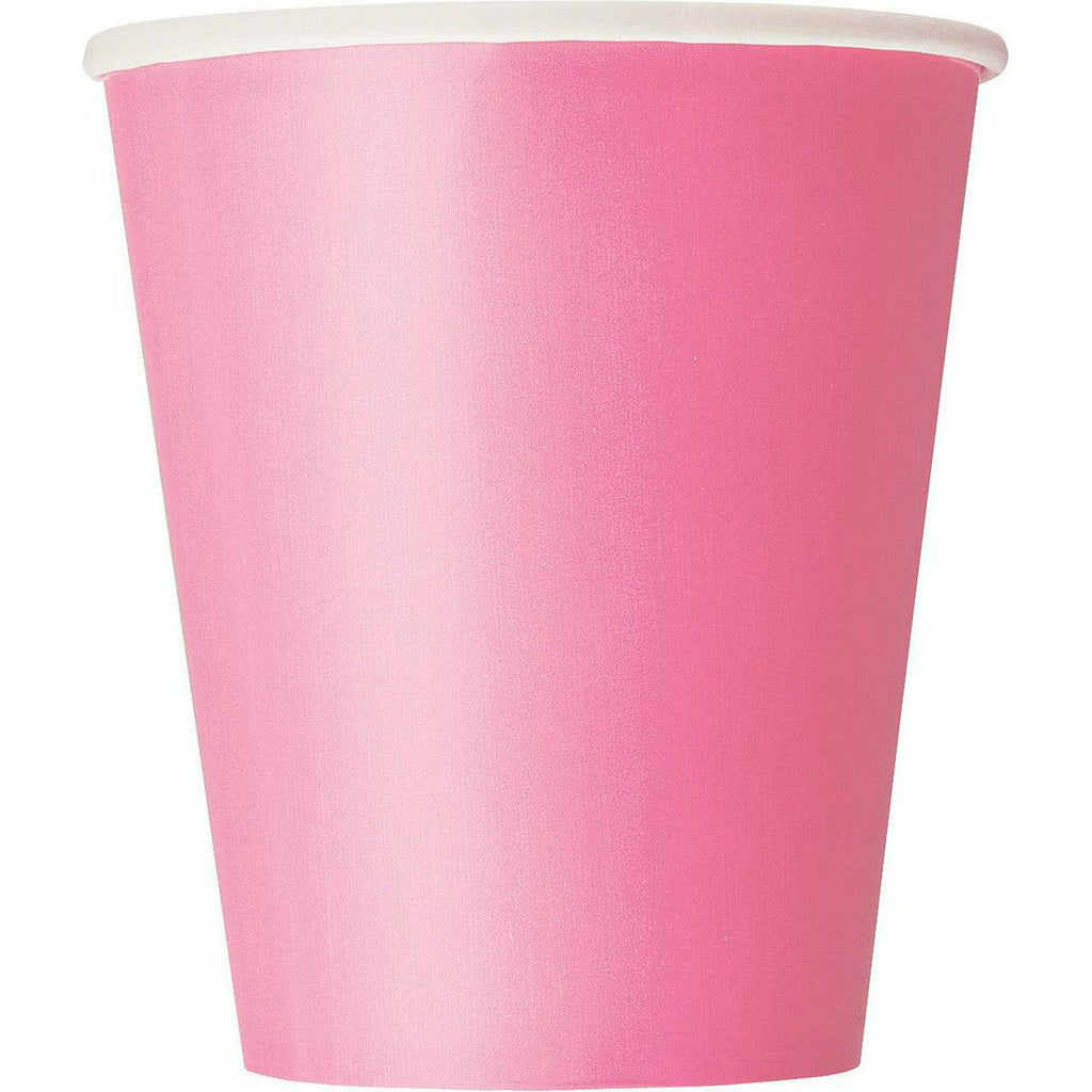 Hot Pink 8 X 9Oz Paper Cups