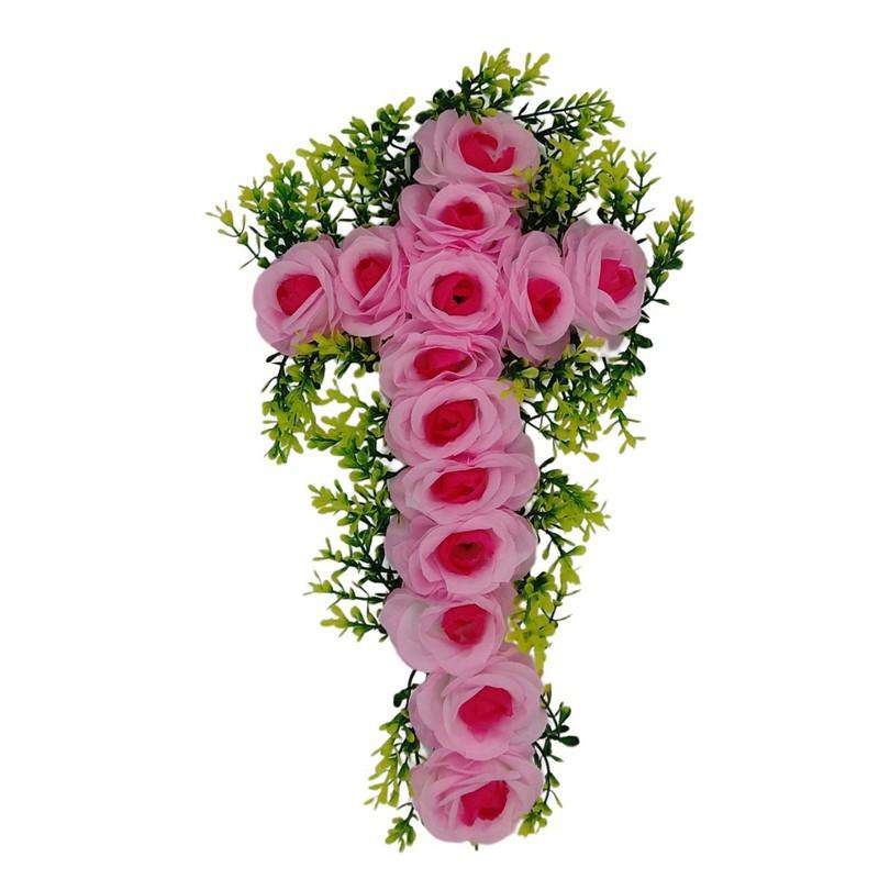 Gravesite Artificial Flower Cross 44x30cm